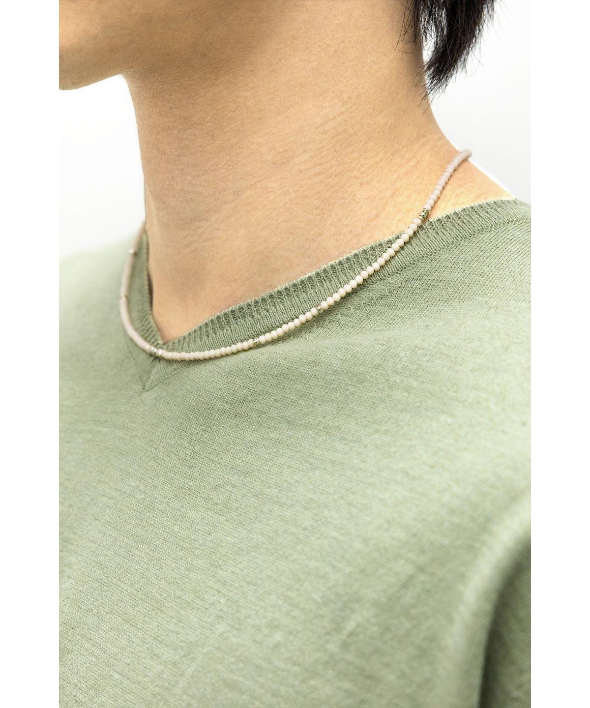유스(YOUTH) Thin Beads Necklace - Ivory