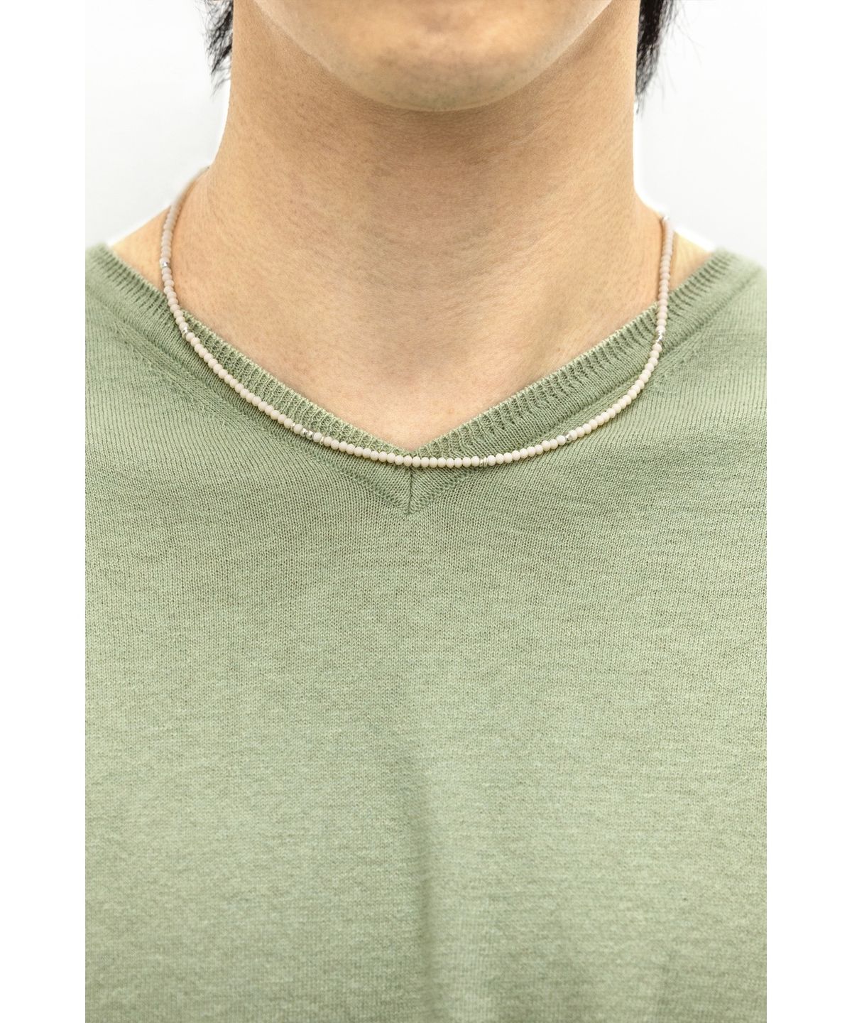 유스(YOUTH) Thin Beads Necklace - Ivory