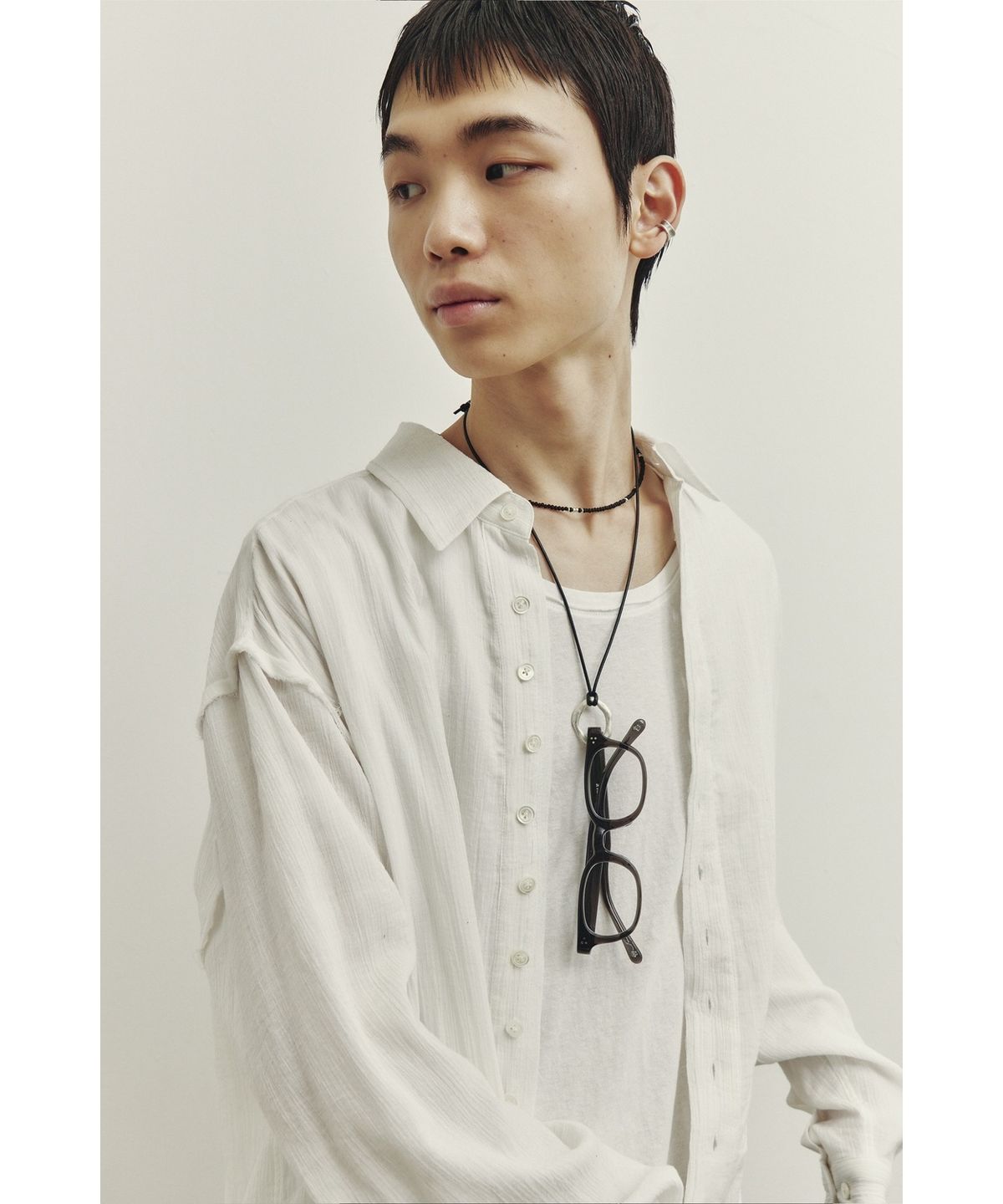 유스(YOUTH) Thin Beads Necklace - Black