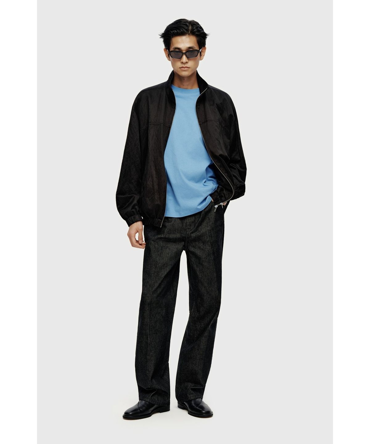 유스(YOUTH) Structured Denim Pants - Washed Black