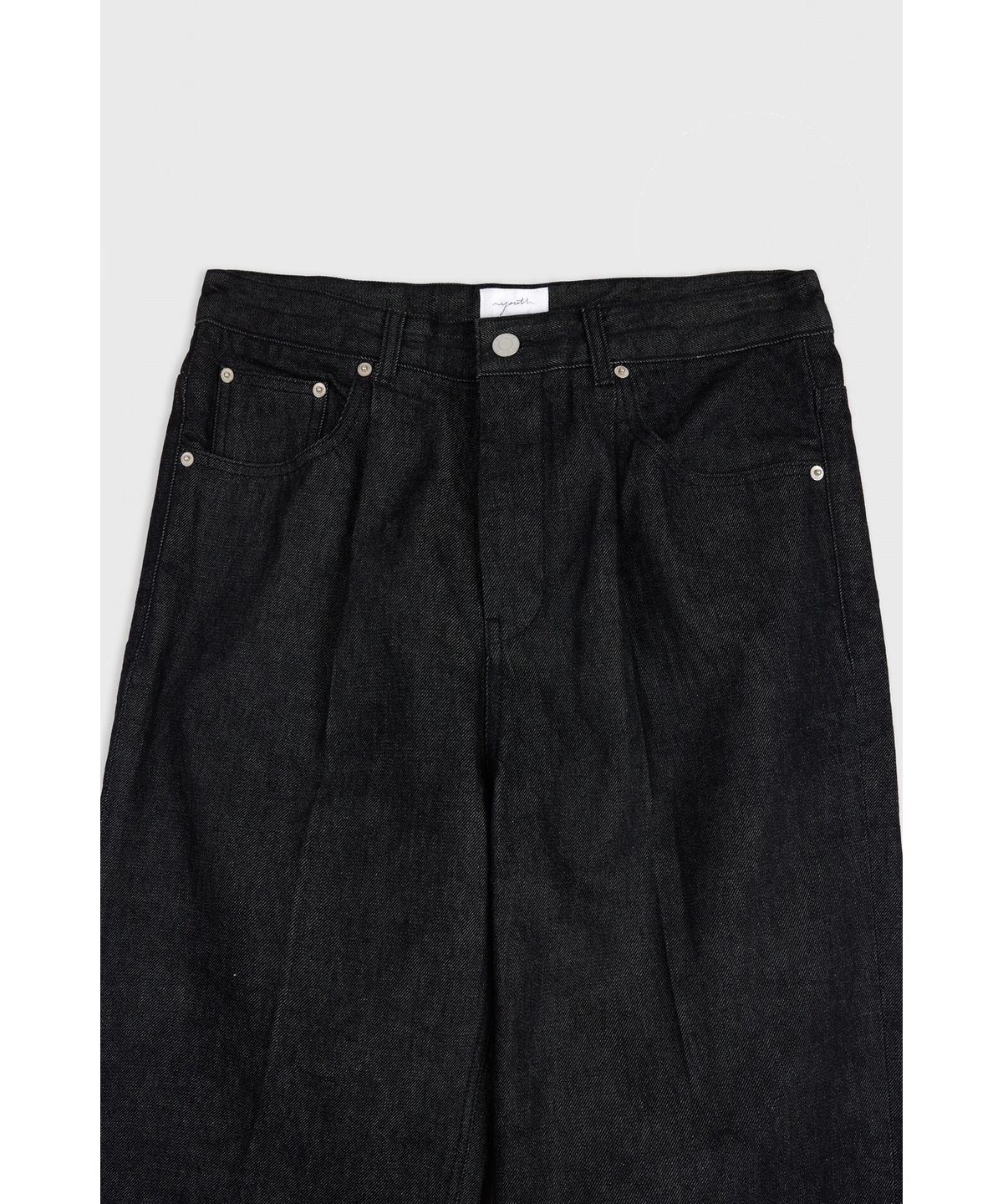 유스(YOUTH) Structured Denim Pants - Washed Black