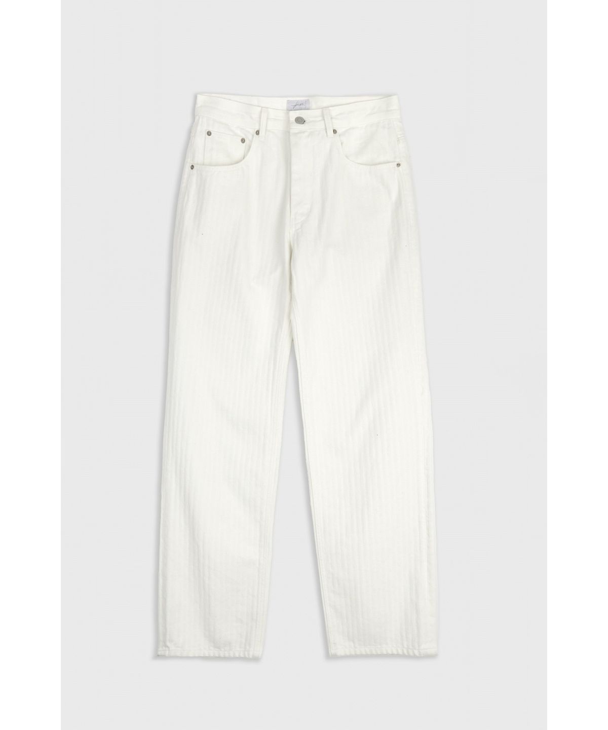 유스(YOUTH) Herringbone Straight Denim Pants - Ivory