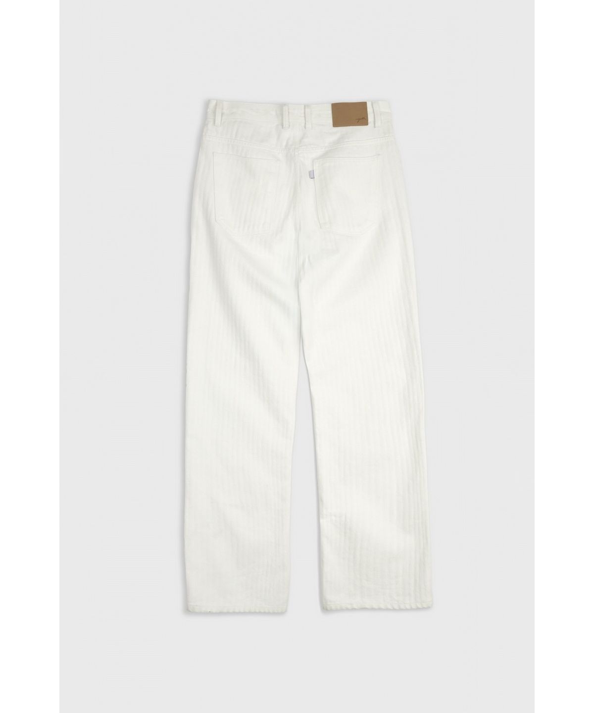 유스(YOUTH) Herringbone Straight Denim Pants - Ivory