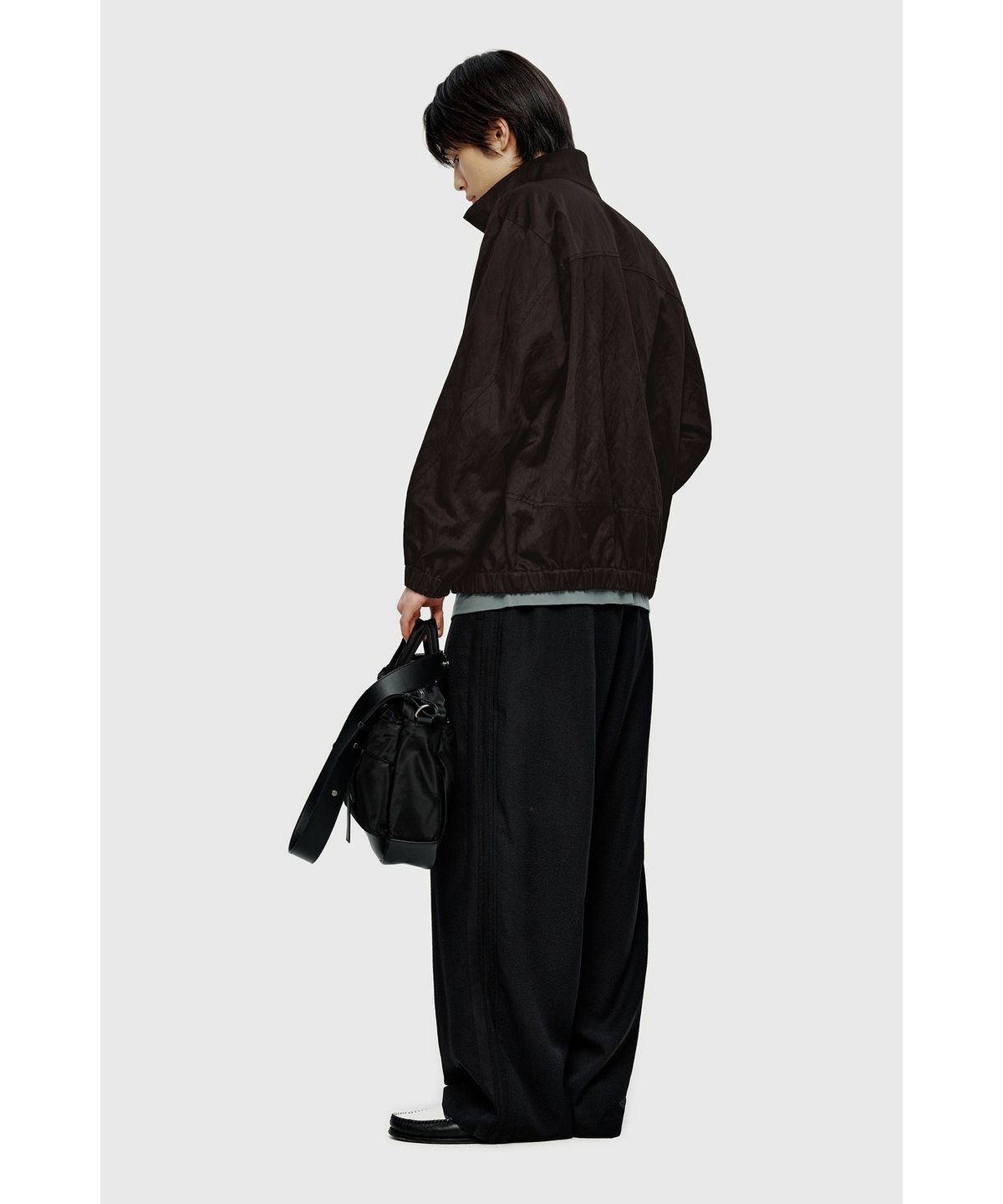 유스(YOUTH) High Neck Zip-up Jacket - Dark Brown