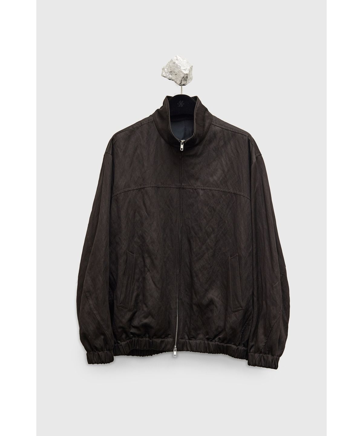 유스(YOUTH) High Neck Zip-up Jacket - Dark Brown