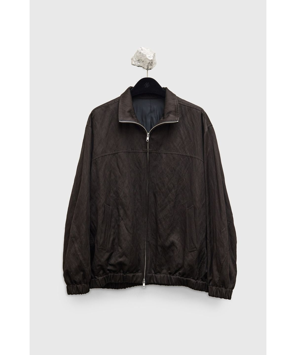 유스(YOUTH) High Neck Zip-up Jacket - Dark Brown