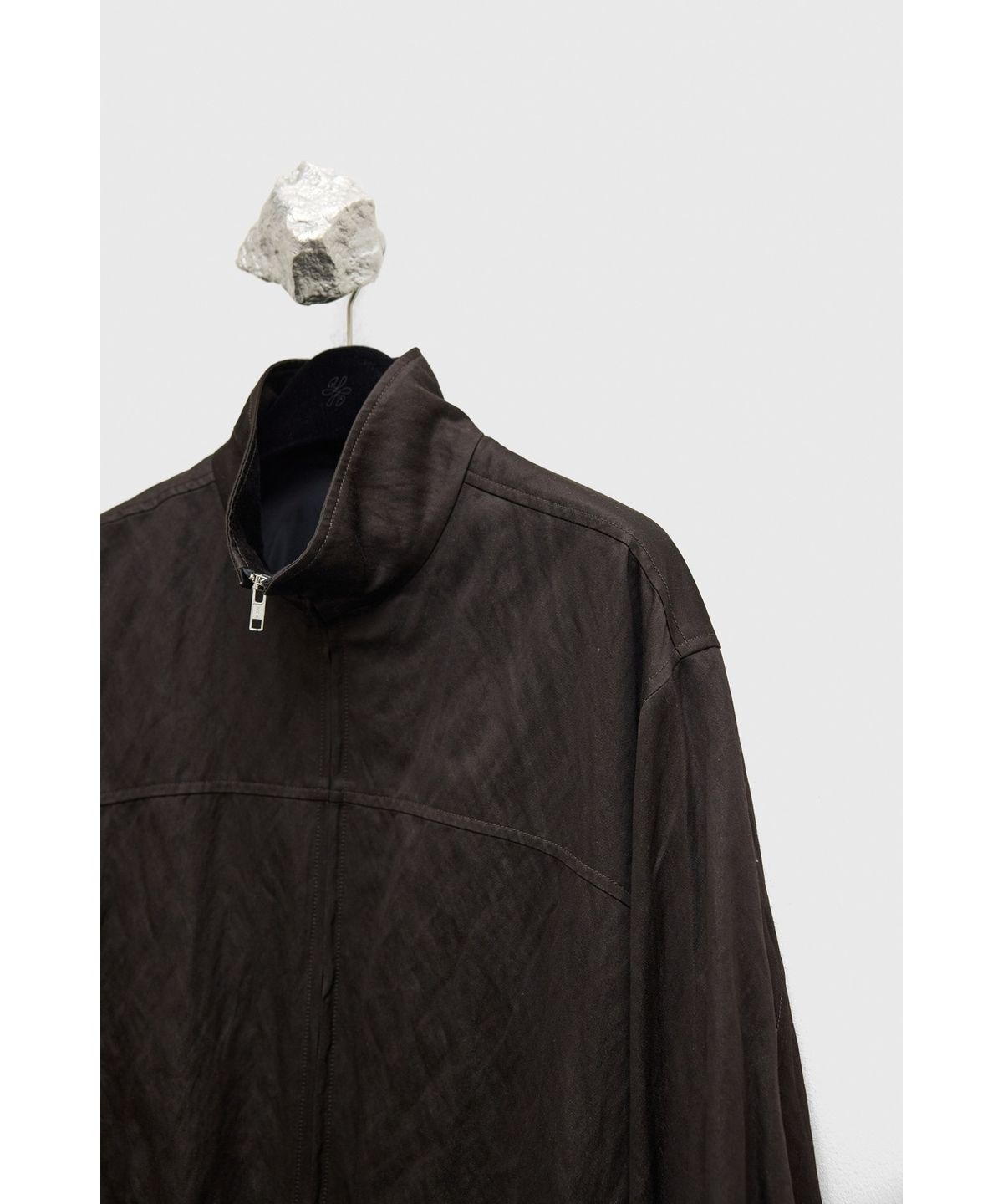 유스(YOUTH) High Neck Zip-up Jacket - Dark Brown