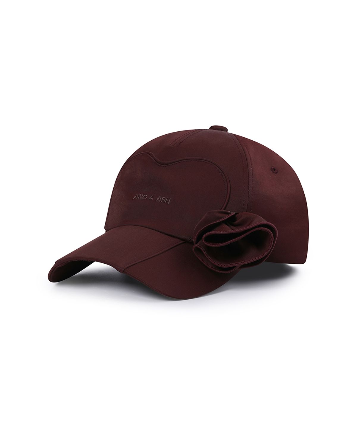 앤어애쉬(ANDAASH) Heart shape corsage ball cap BURGUNDY