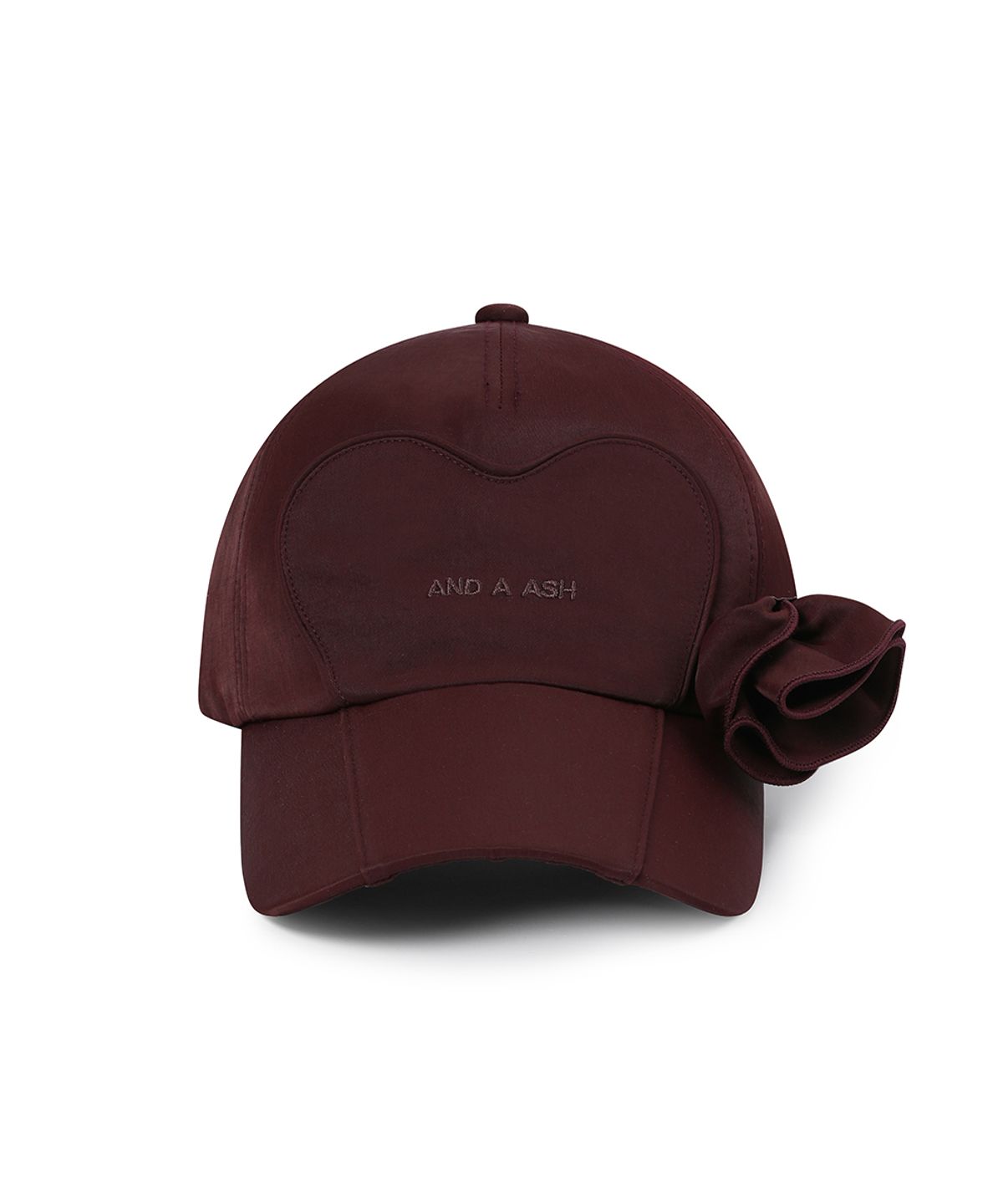 앤어애쉬(ANDAASH) Heart shape corsage ball cap BURGUNDY
