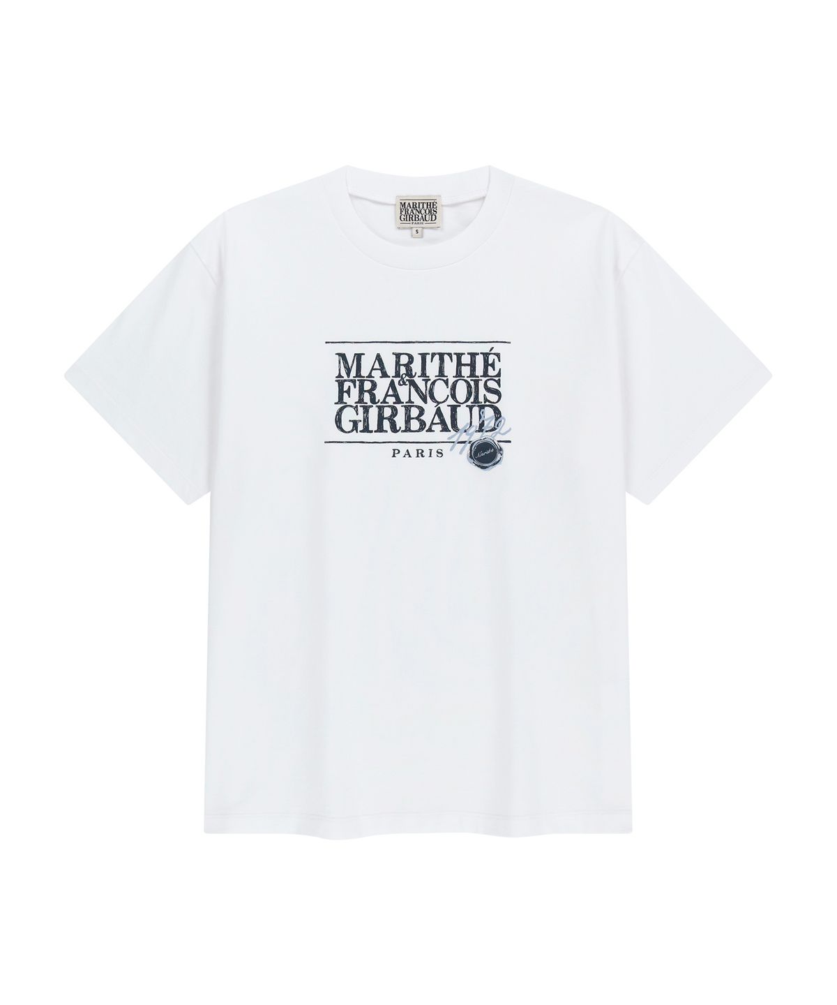 마리떼 프랑소와 저버(MARITHÉ + FRANҪOIS GIRBAUD) STAMP CLASSIC LOGO TEE white