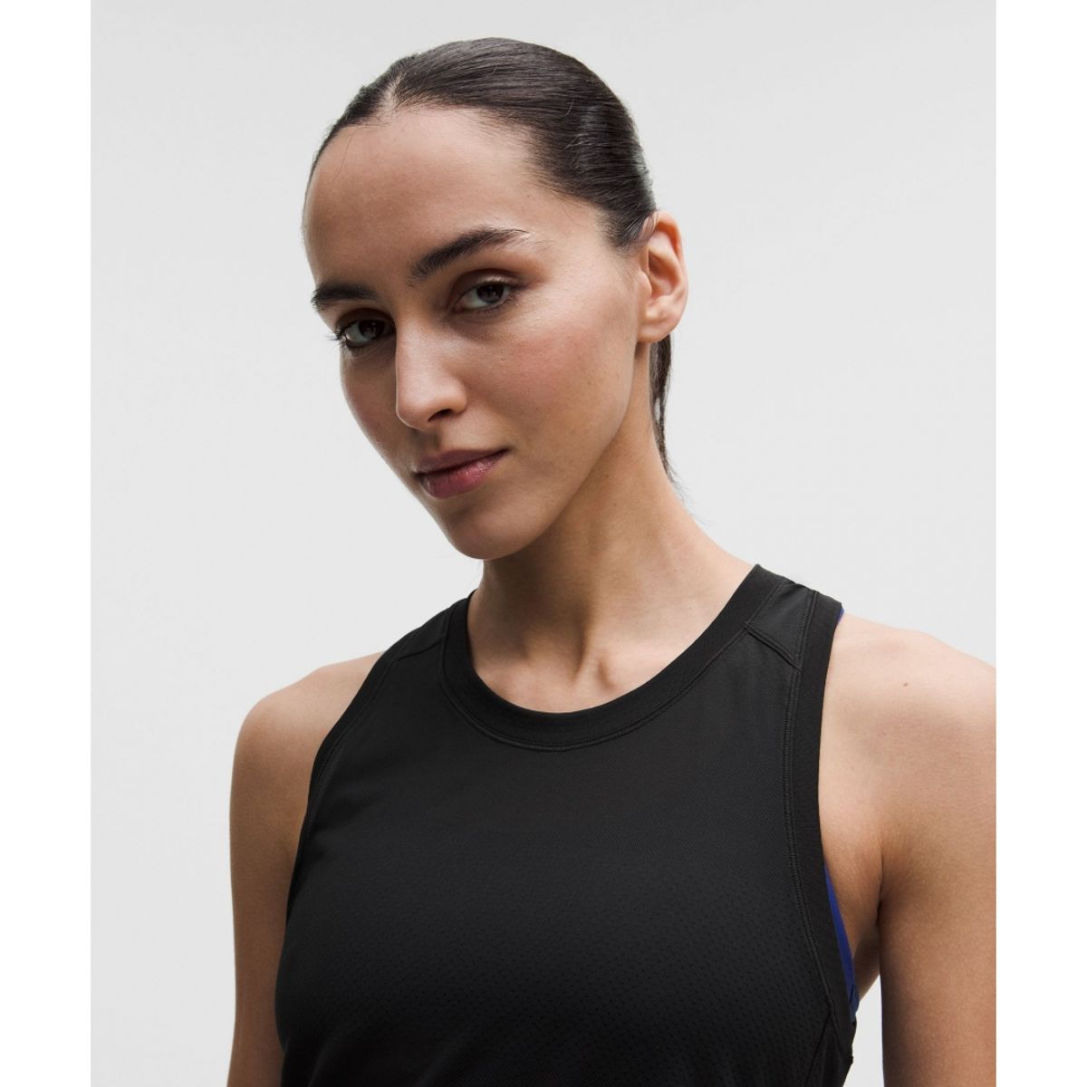룰루레몬(LULULEMON) 패스트 앤 프리 싱글릿 *퍼포레이티드 스트라이프  BLK