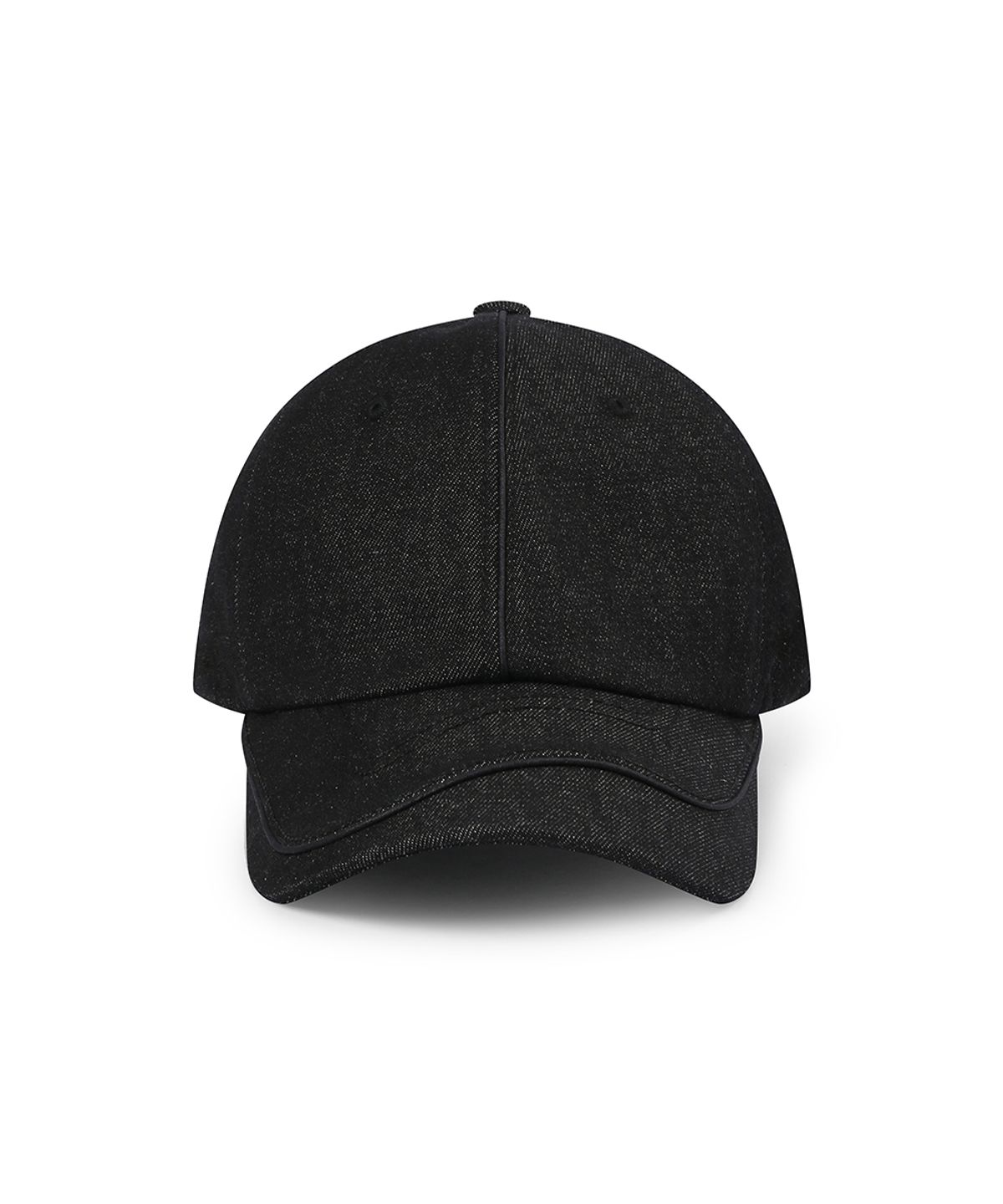 앤어애쉬(ANDAASH) Two visor denim cap BLACK