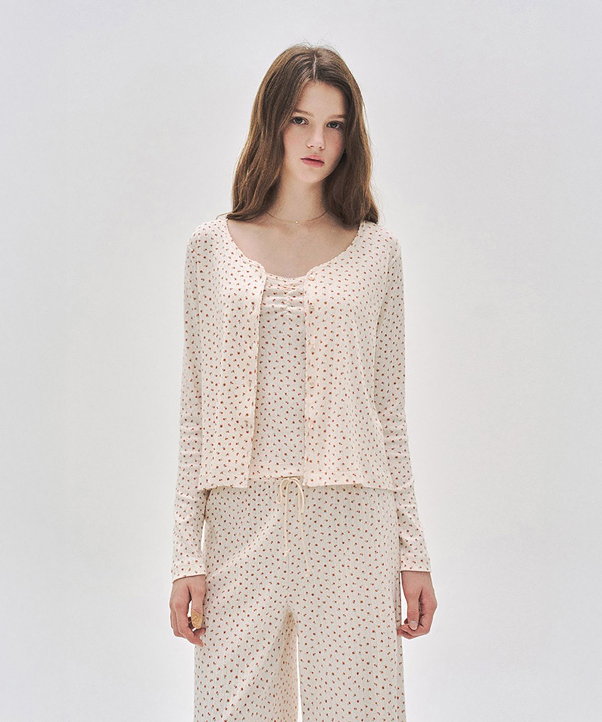 레떼드폴린(LETEDE PAULINE) [재입고] 011A 헤이즐 롱 슬리브 가디건 파자마