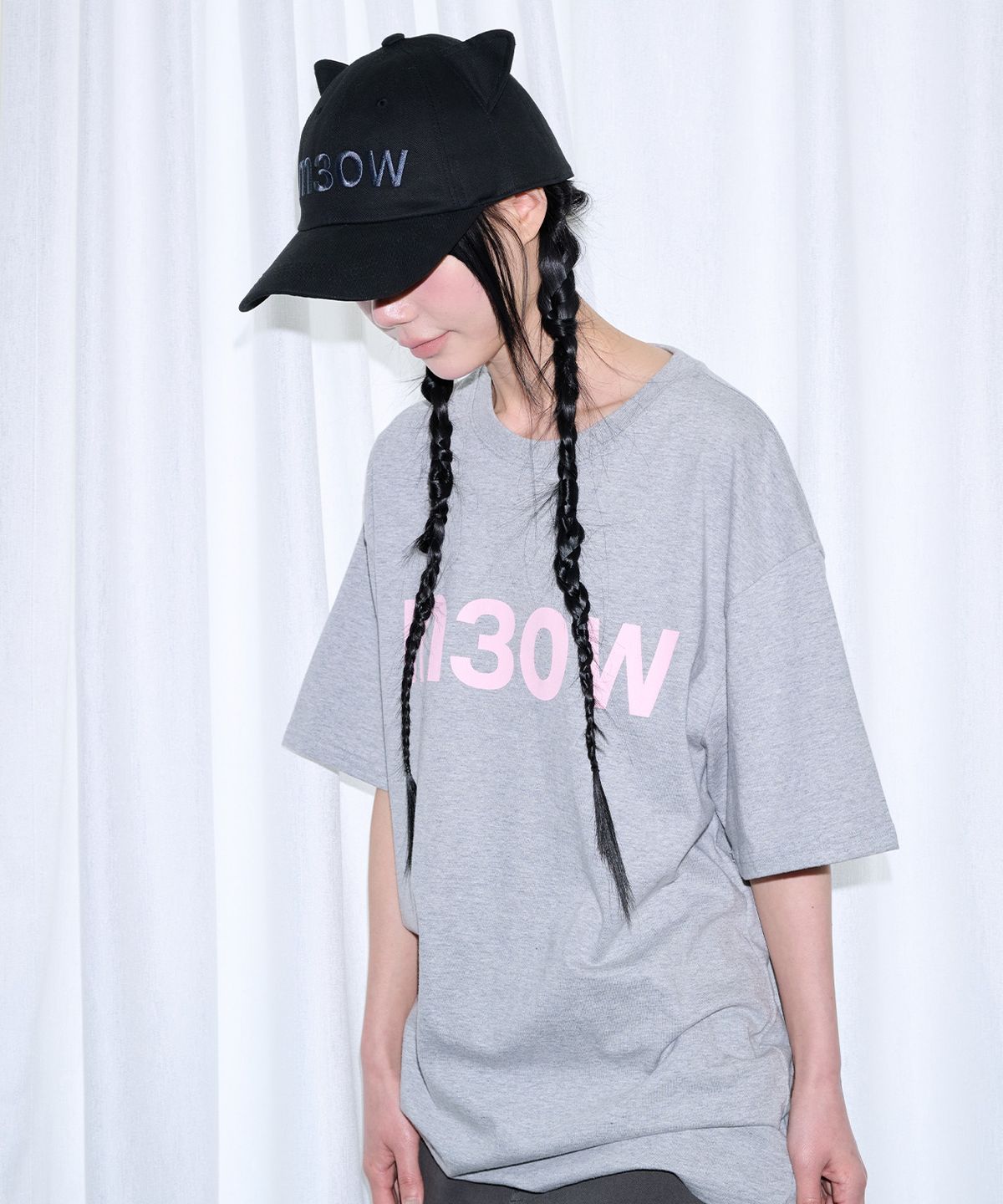 잇자바이브(ITZAVIBE) M3OW T SHIRT - LIGHT GRAY