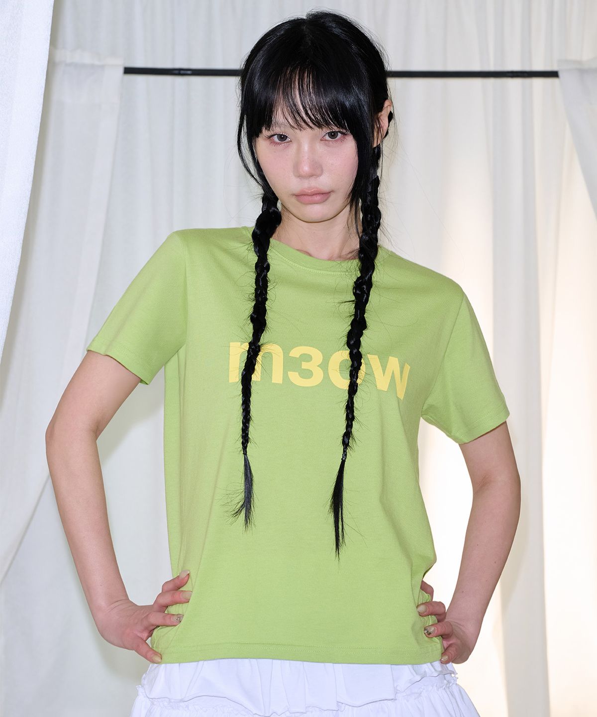 잇자바이브(ITZAVIBE) M3OW SLIM T SHIRT - GREEN