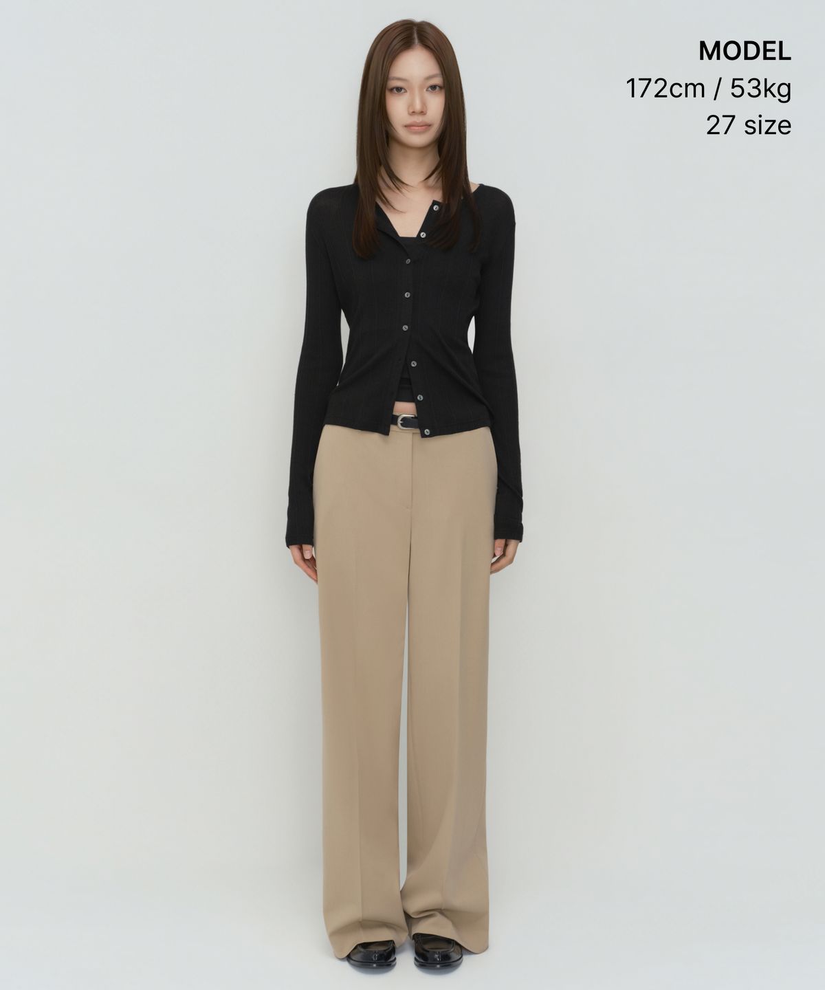 무신사 스탠다드 우먼(MUSINSA STANDARD WOMAN) 우먼즈 와이드 히든 밴딩 슬랙스 [클래식 베이지]