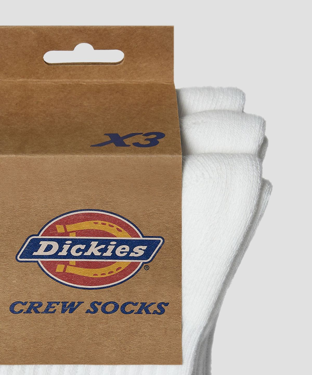 디키즈(DICKIES) [3PACK] 배너 로고 삭스 White