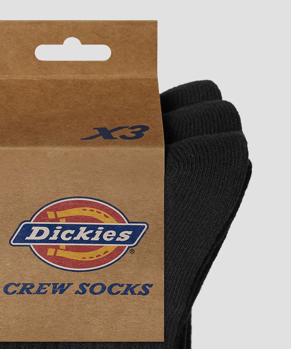 디키즈(DICKIES) [3PACK] 배너 로고 삭스 Black