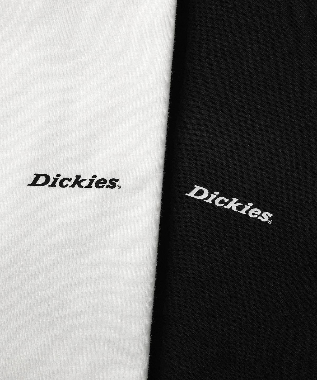 디키즈(DICKIES) [2PACK] 베이직 폰트 로고 티셔츠 White/Black
