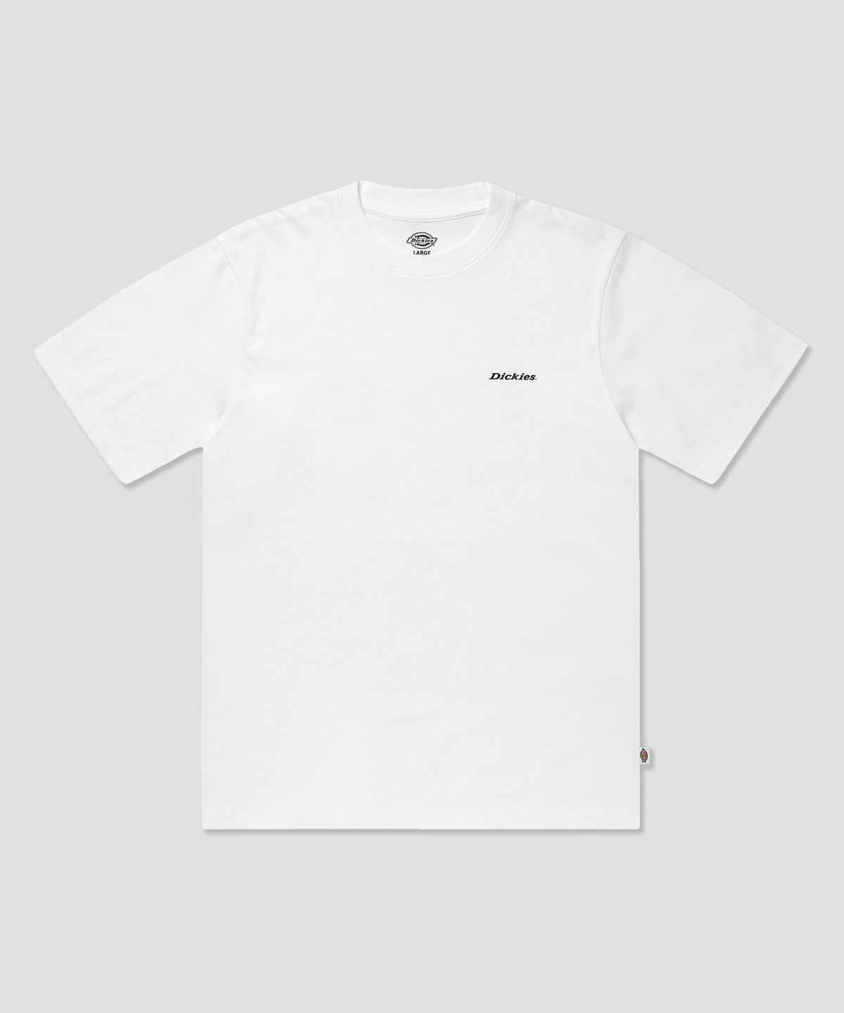 디키즈(DICKIES) [2PACK] 베이직 폰트 로고 티셔츠 White/White