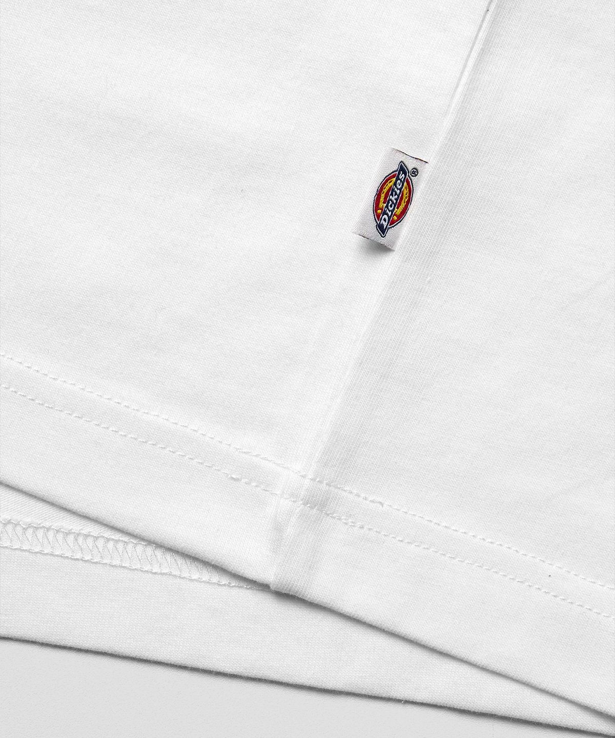 디키즈(DICKIES) [2PACK] 베이직 폰트 로고 티셔츠 White/White