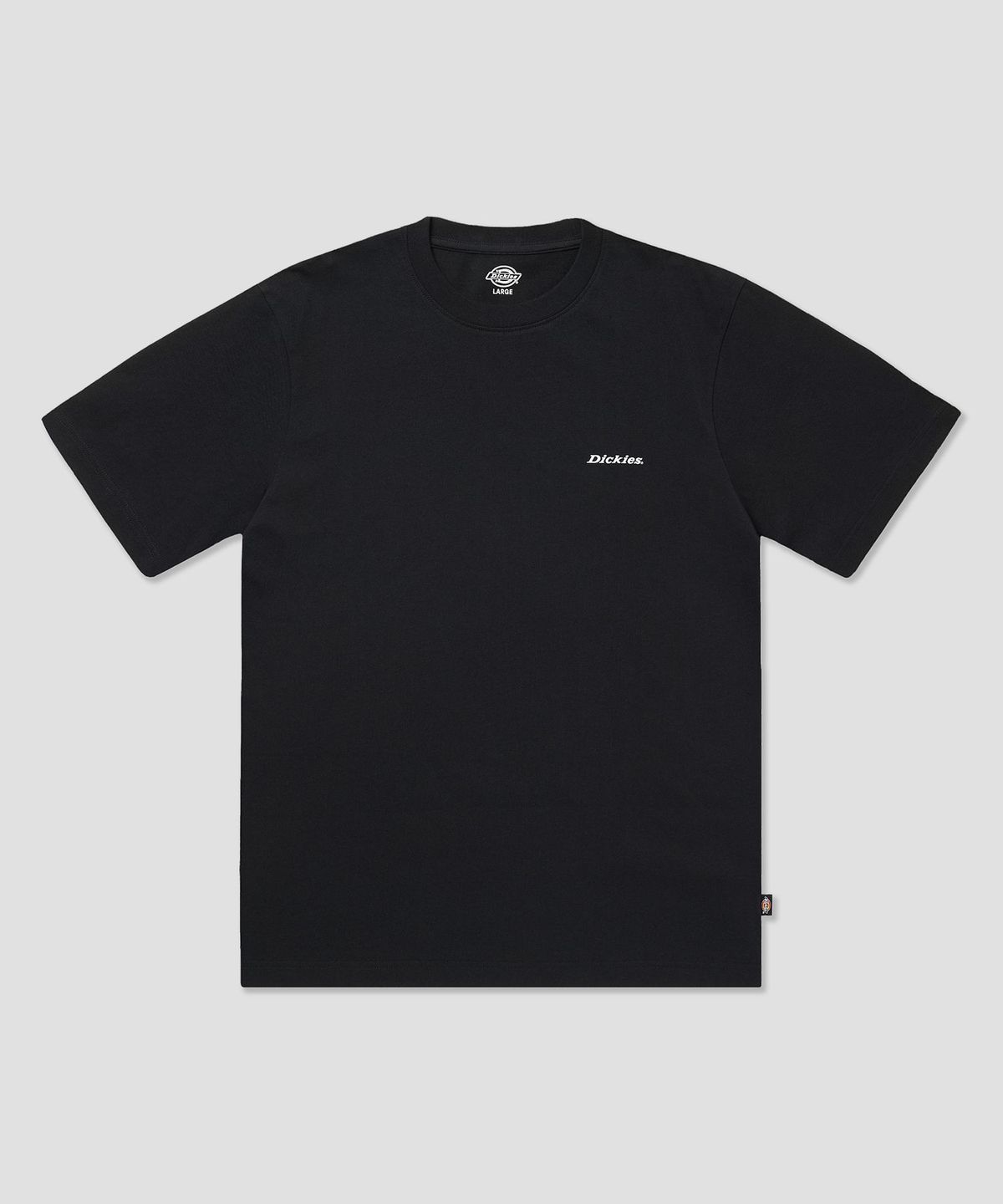 디키즈(DICKIES) [2PACK] 베이직 폰트 로고 티셔츠 Black/Black