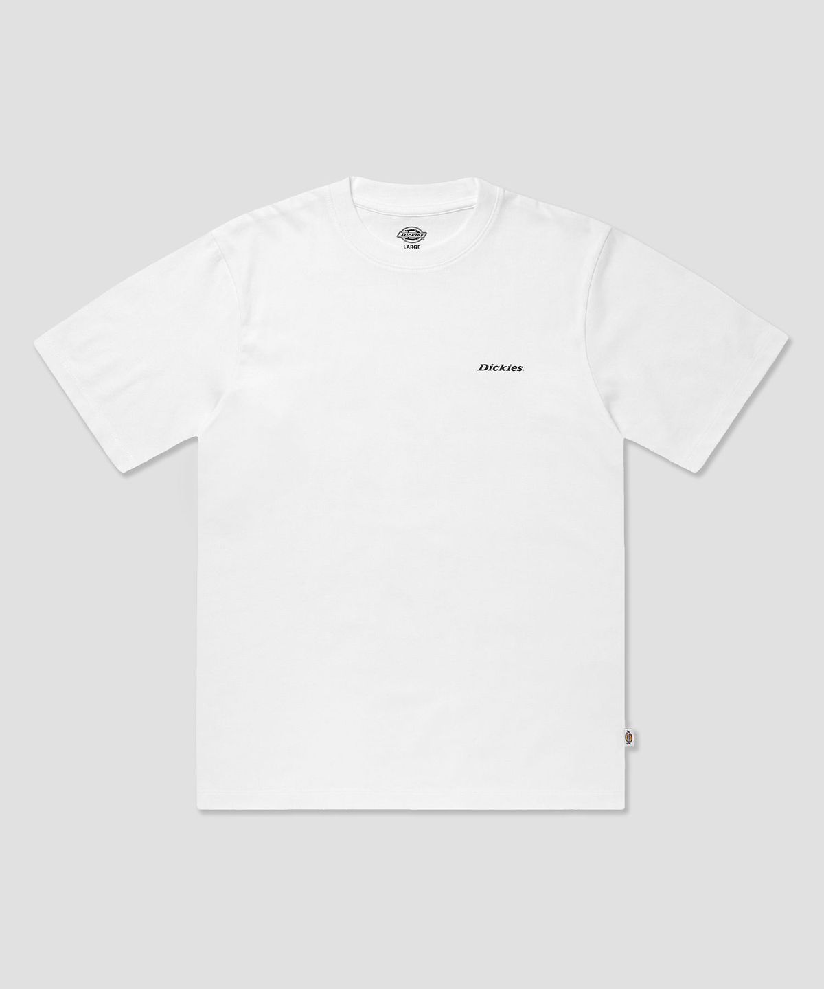 디키즈(DICKIES) [2PACK] 에어로쿨 베이직 폰트 로고 티셔츠 White/Black