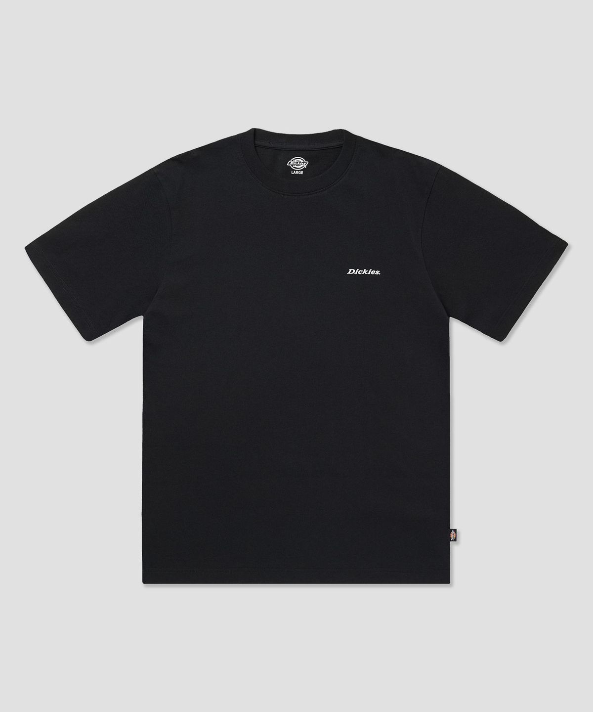디키즈(DICKIES) [2PACK] 에어로쿨 베이직 폰트 로고 티셔츠 White/Black