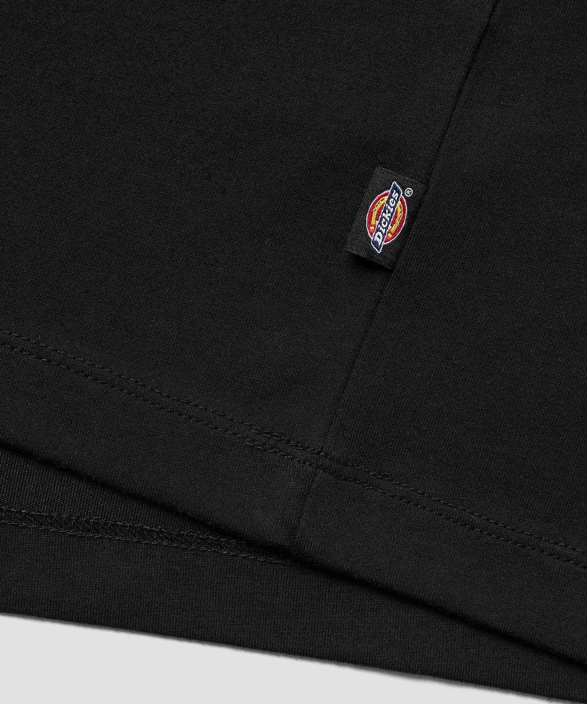 디키즈(DICKIES) [2PACK] 에어로쿨 베이직 폰트 로고 티셔츠 Black/Black