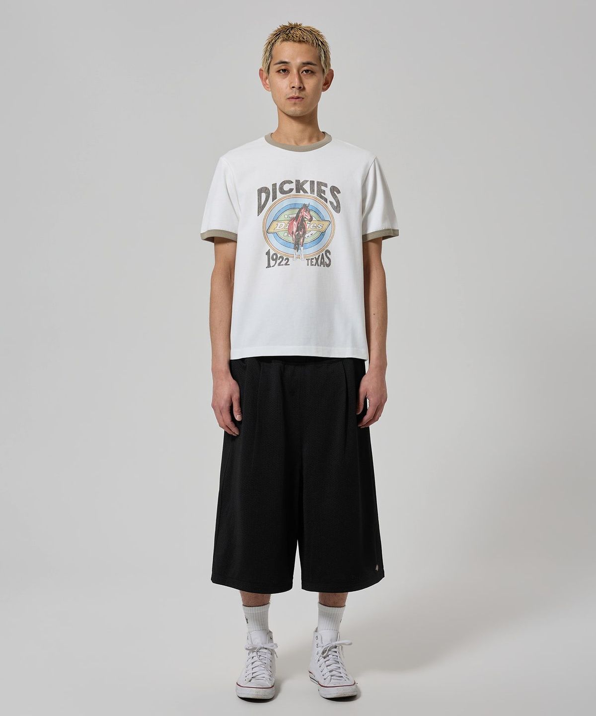 디키즈(DICKIES) 원 턱 메쉬 쇼츠 Black