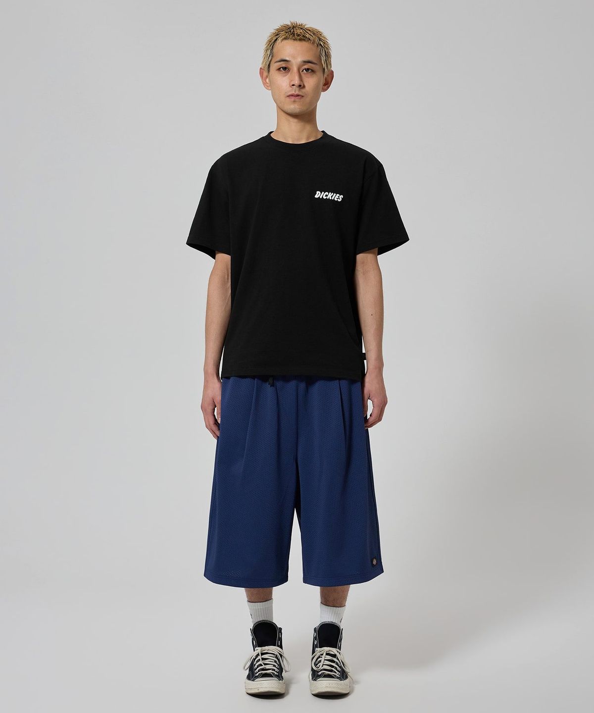 디키즈(DICKIES) 원 턱 메쉬 쇼츠 Navy