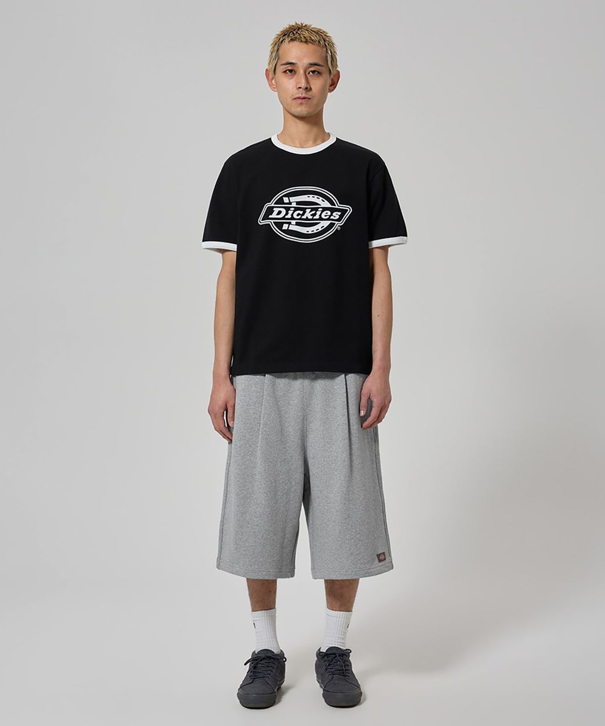 디키즈(DICKIES) 루즈핏 원 턱 스웨트 쇼츠 Melange