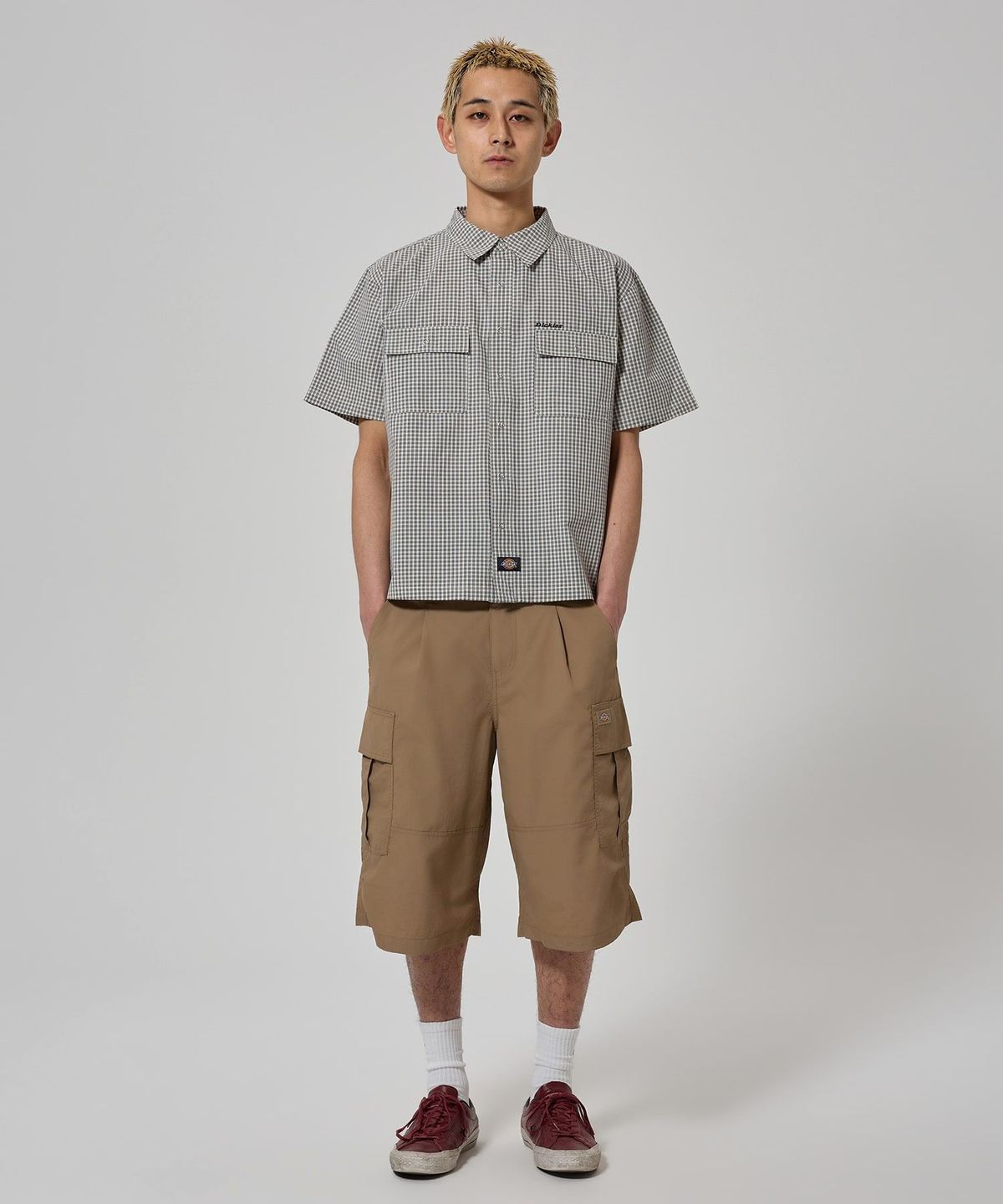 디키즈(DICKIES) 라이트 나일론 카고 버뮤다 팬츠 Khaki