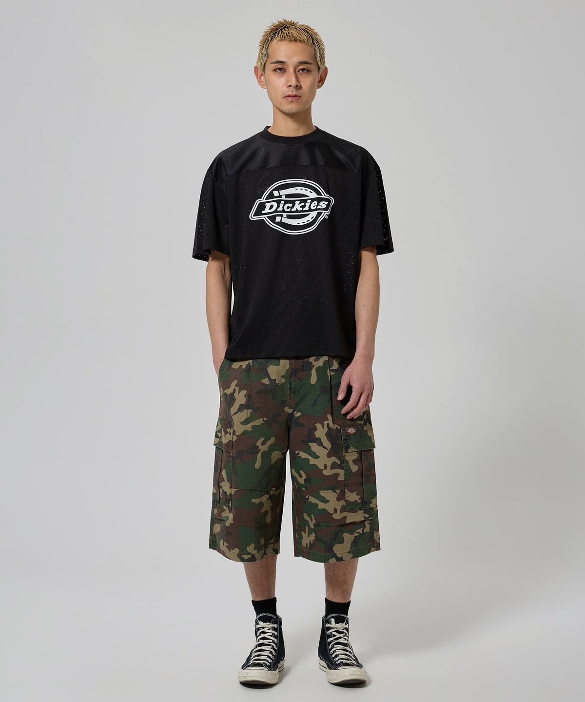 디키즈(DICKIES) 워시드 트윌 카고 쇼츠 Camo
