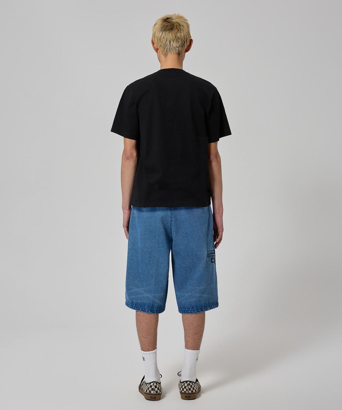 디키즈(DICKIES) 워시드 42283 루즈핏 데님 워크쇼츠 Washed Medium Blue