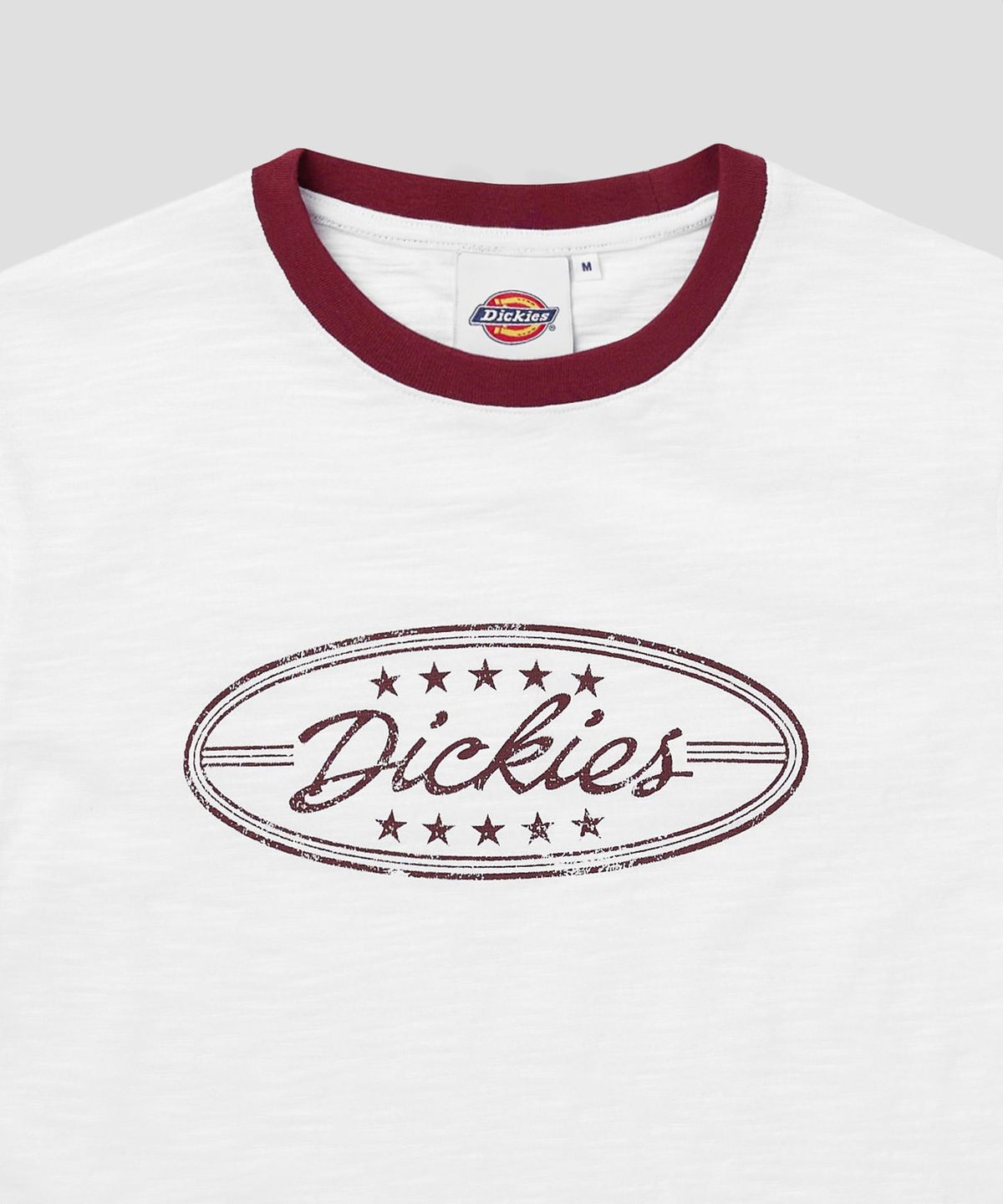 디키즈(DICKIES) 스타포인트 슬럽 링거 티셔츠 White