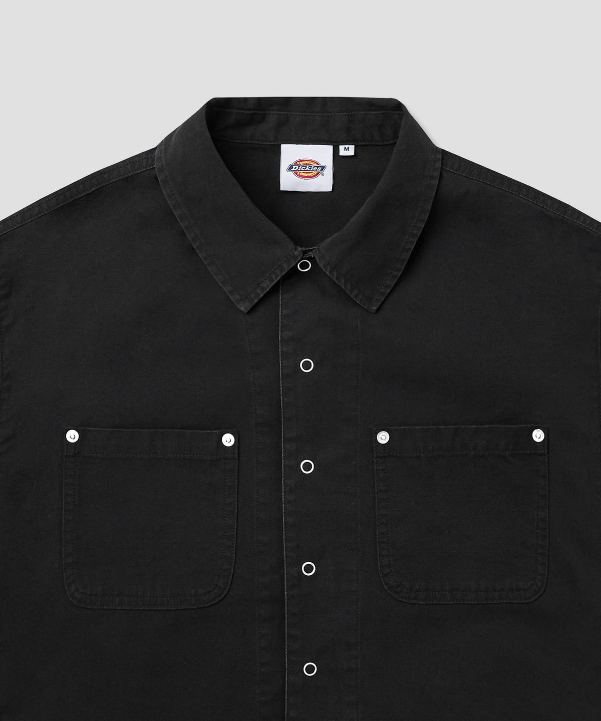 디키즈(DICKIES) 워시드 덕 캔버스 워크 셔츠 Black