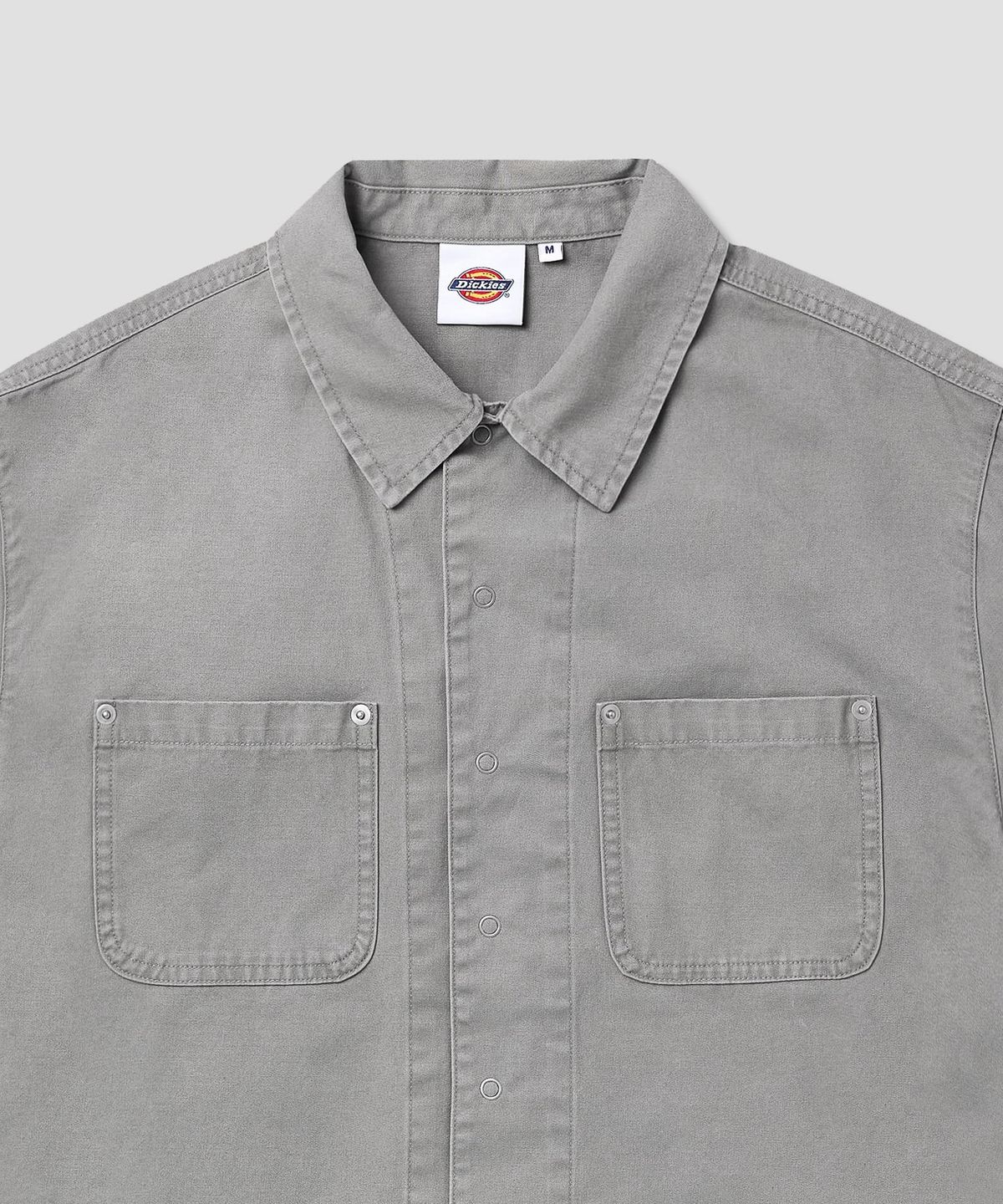 디키즈(DICKIES) 워시드 덕 캔버스 워크 셔츠 Light Gray