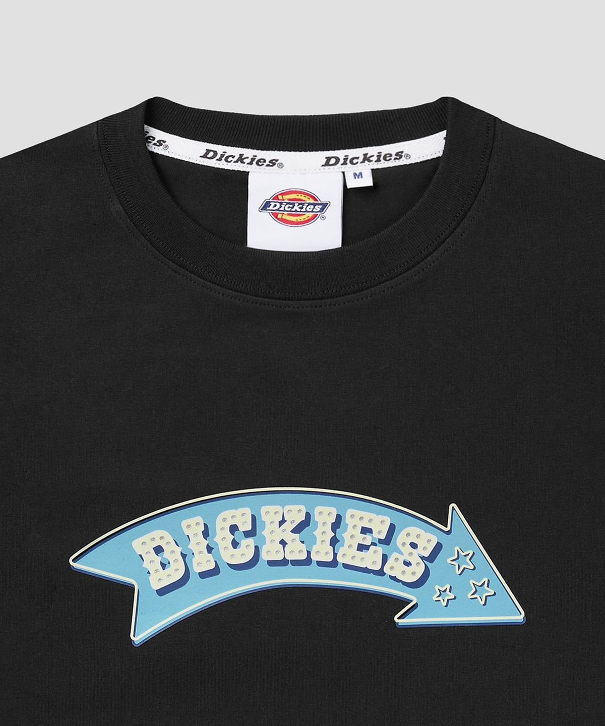 디키즈(DICKIES) 애로우 크롭 티셔츠 Black