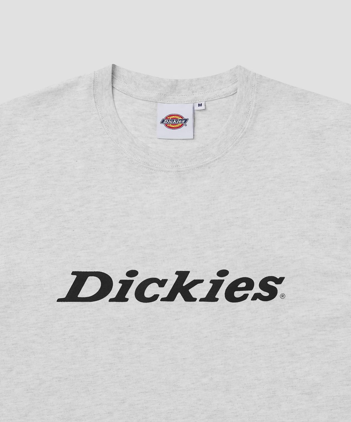 디키즈(DICKIES) 폰트 로고 티셔츠 White Melange