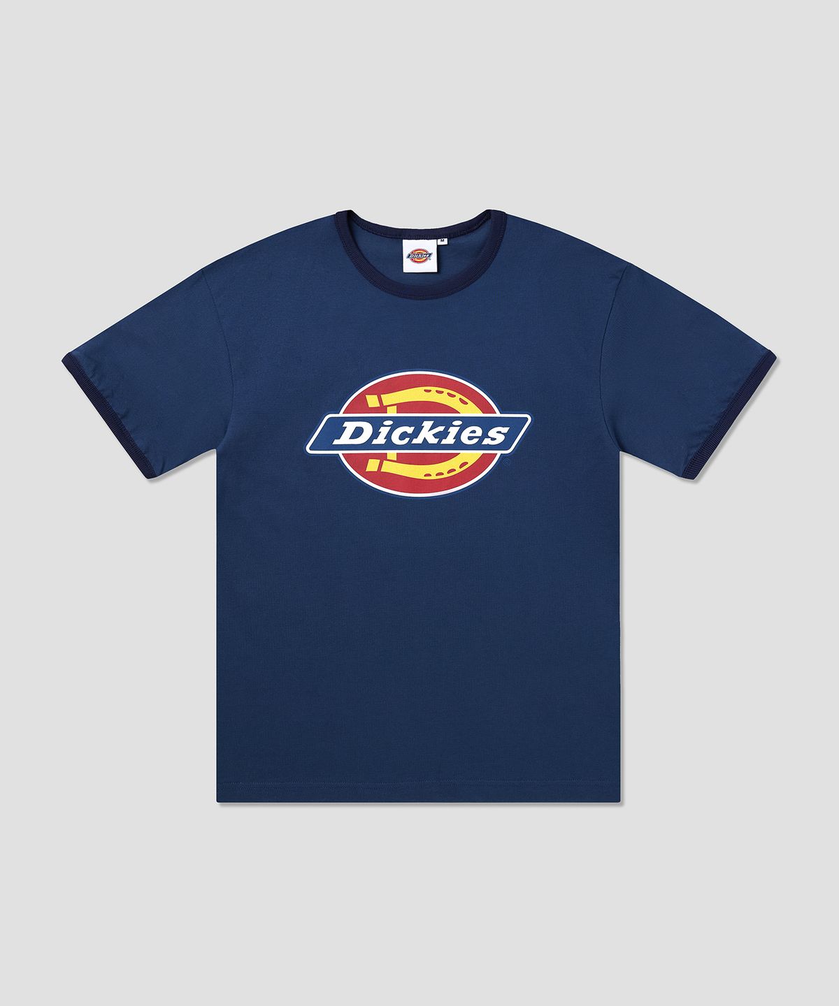디키즈(DICKIES) 트리 로고 링거 티셔츠 Navy