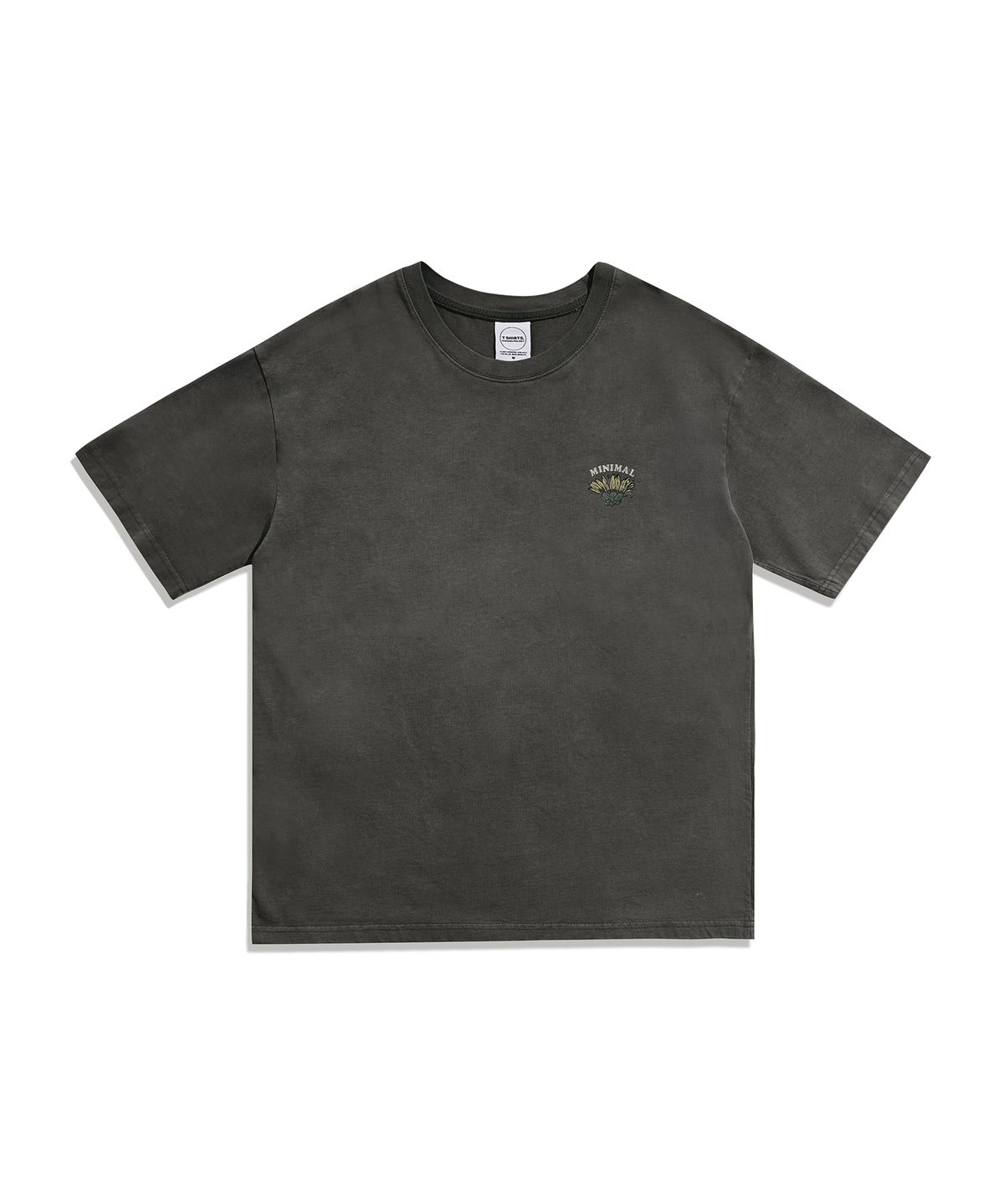미니멀프로젝트(MINIMALPROJECT) 선플라워 블루밍 피그먼트 반팔 티셔츠 MST184 [DARKGRAY]