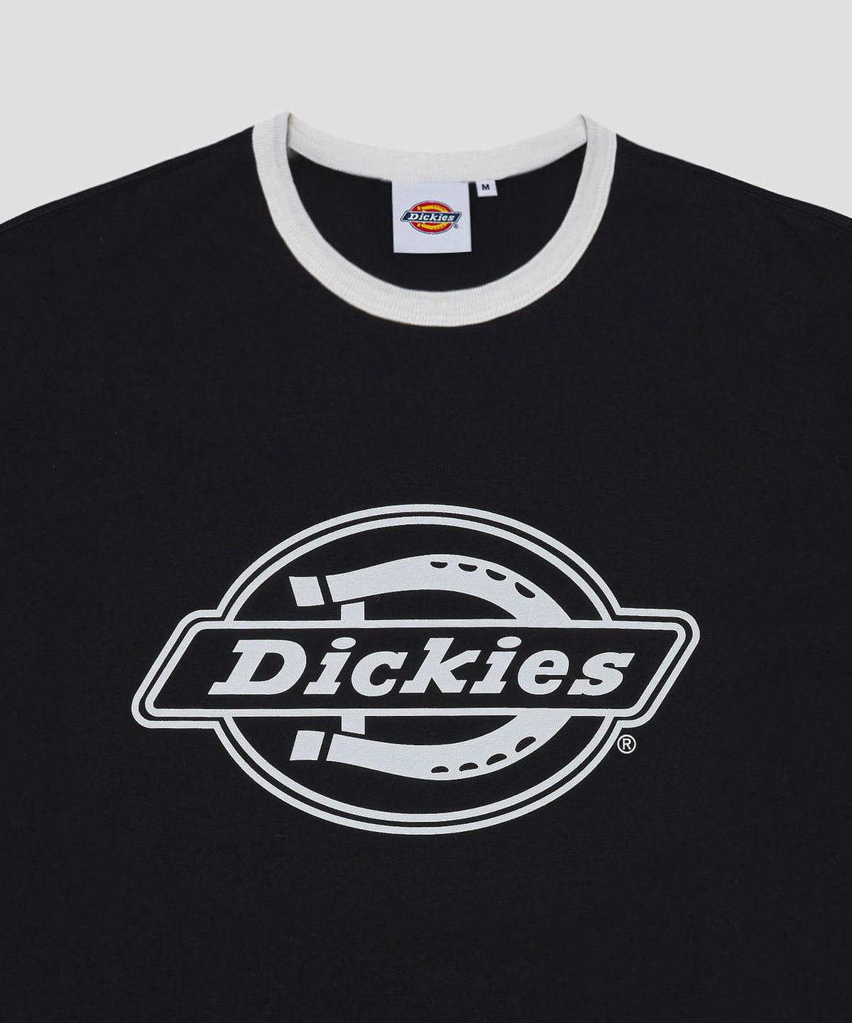 디키즈(DICKIES) 모노 로고 링거 티셔츠 Black