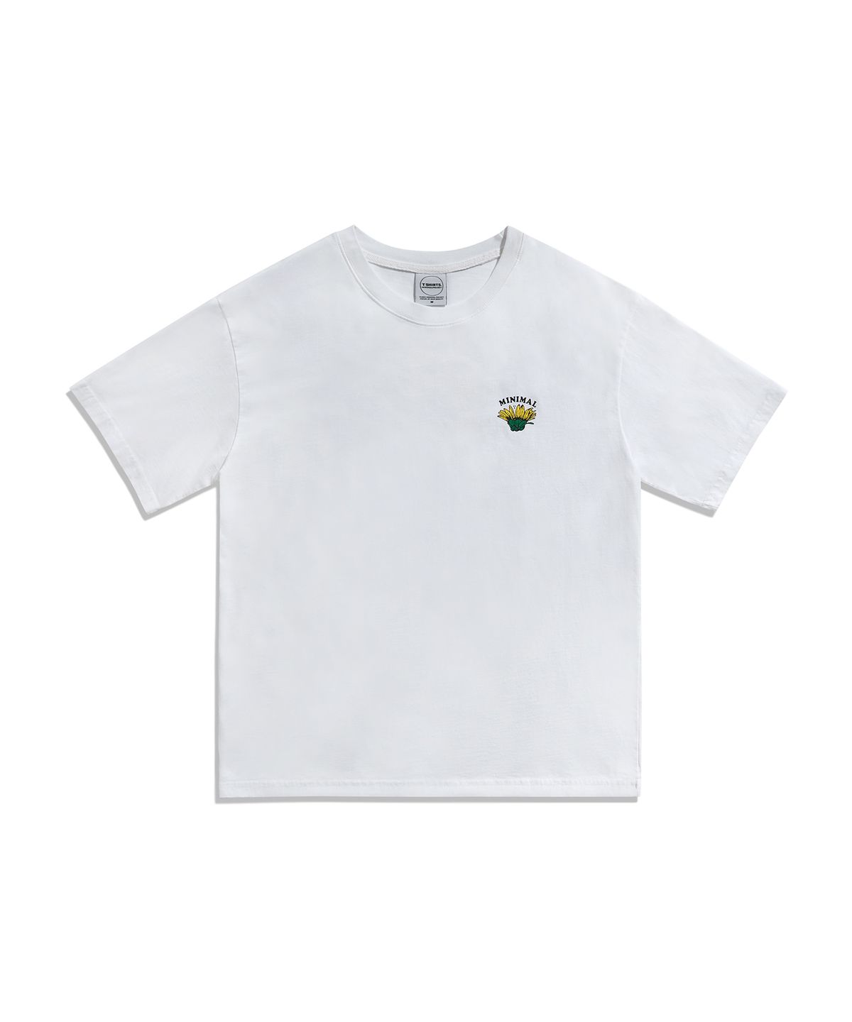 미니멀프로젝트(MINIMALPROJECT) 선플라워 블루밍 피그먼트 반팔 티셔츠 MST184 [WHITE]