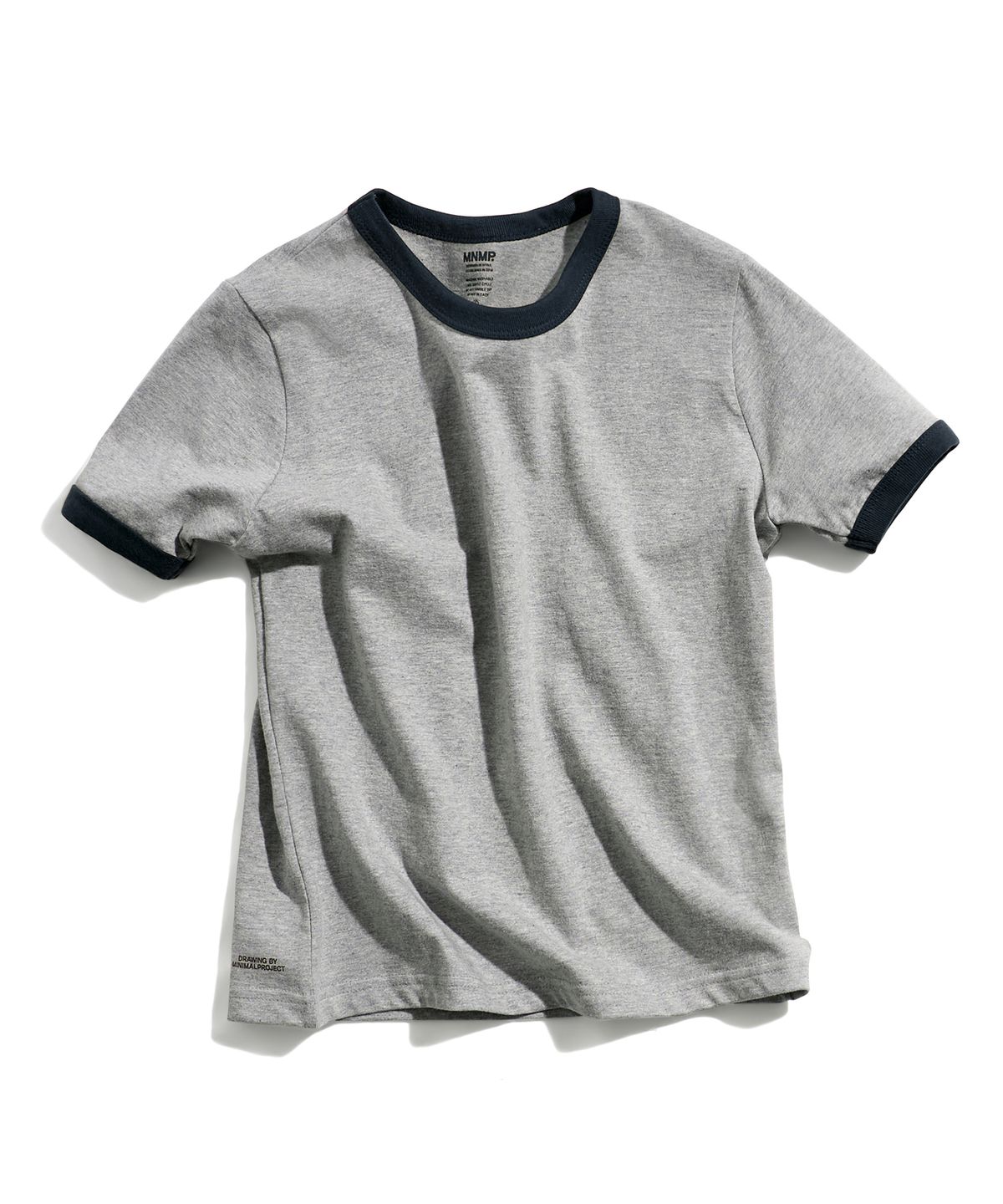 미니멀프로젝트(MINIMALPROJECT) 언더 로그 링거 반팔 티셔츠 MST186 [GRAY/NAVY]