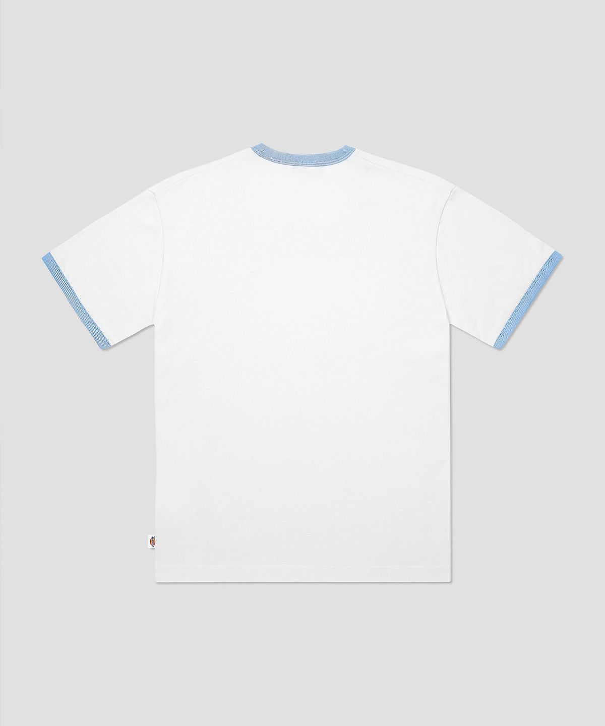 디키즈(DICKIES) 텍사스 홀스 링거 티셔츠 White/Sky Blue