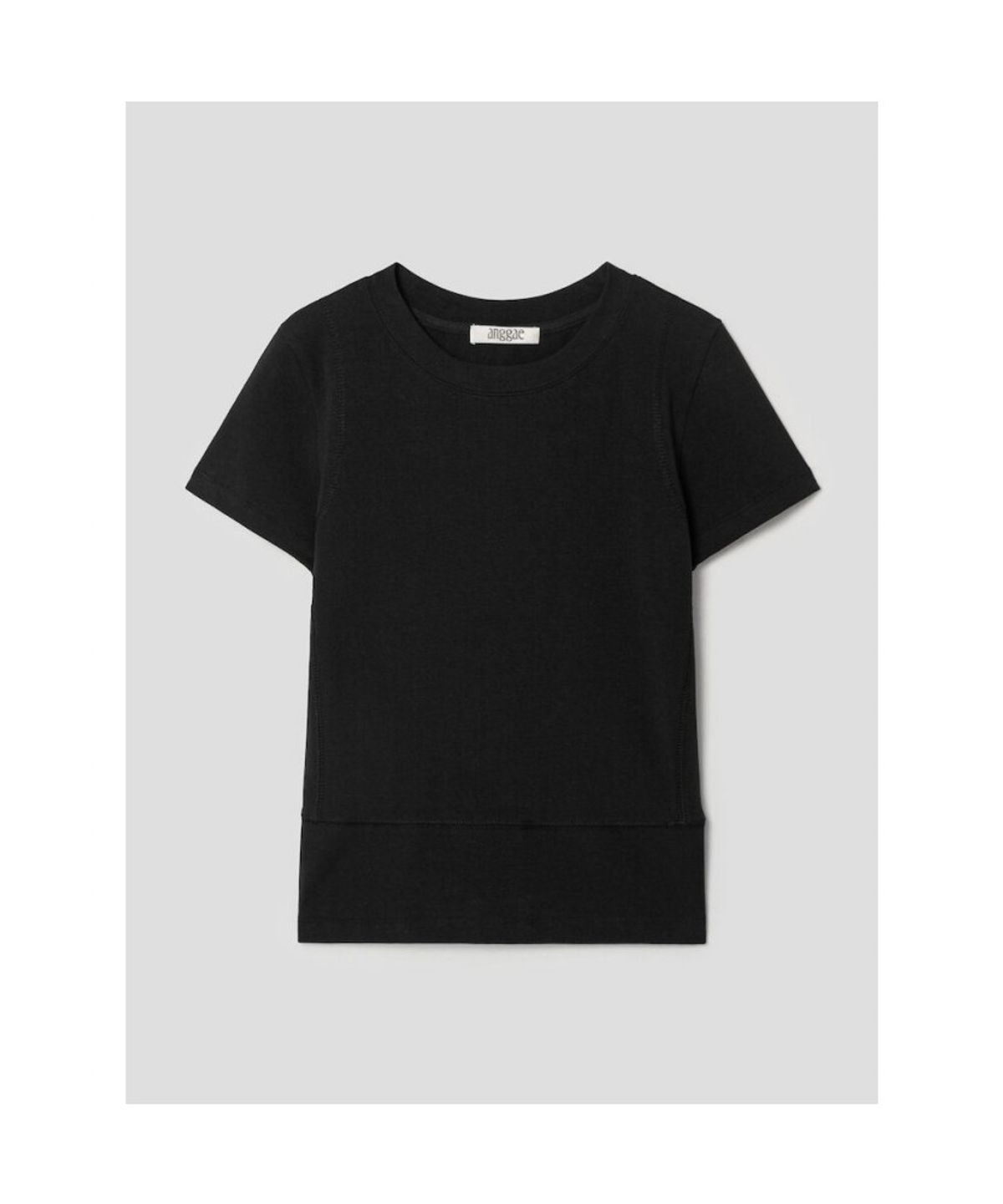 앙개(ANGGAE) Parallel TShirt  Black