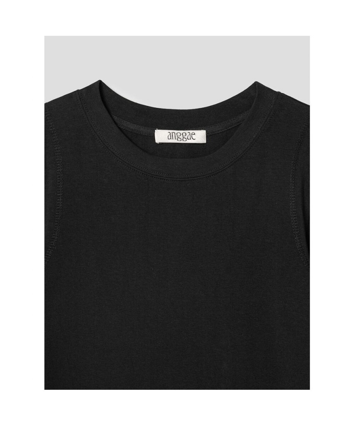 앙개(ANGGAE) Parallel TShirt  Black