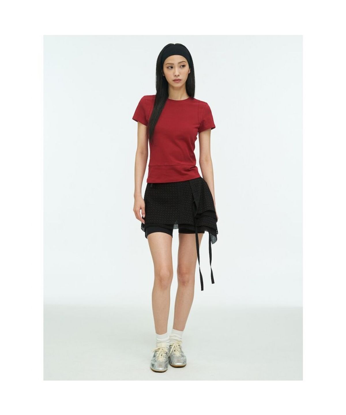 앙개(ANGGAE) Parallel TShirt  Red