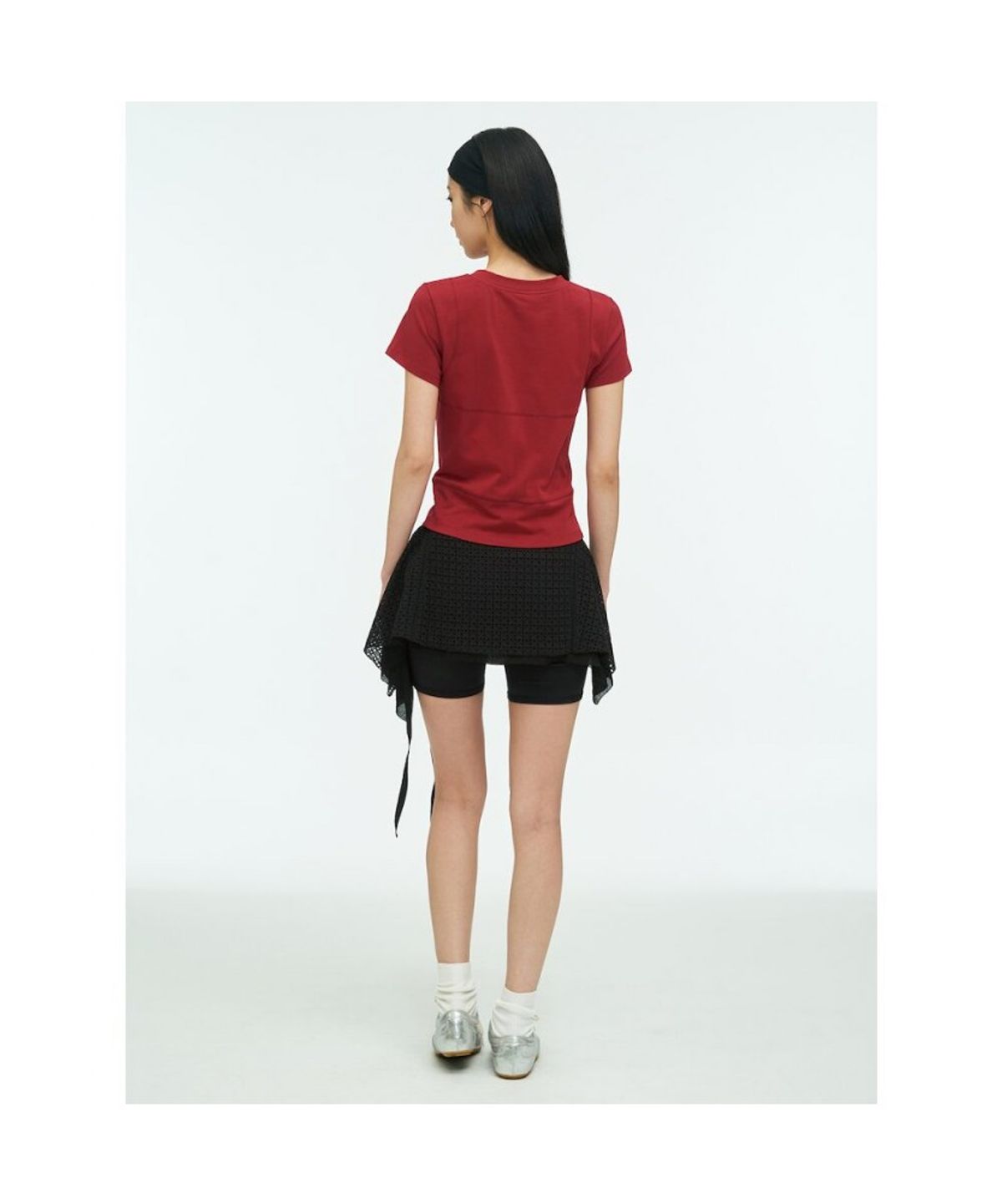앙개(ANGGAE) Parallel TShirt  Red